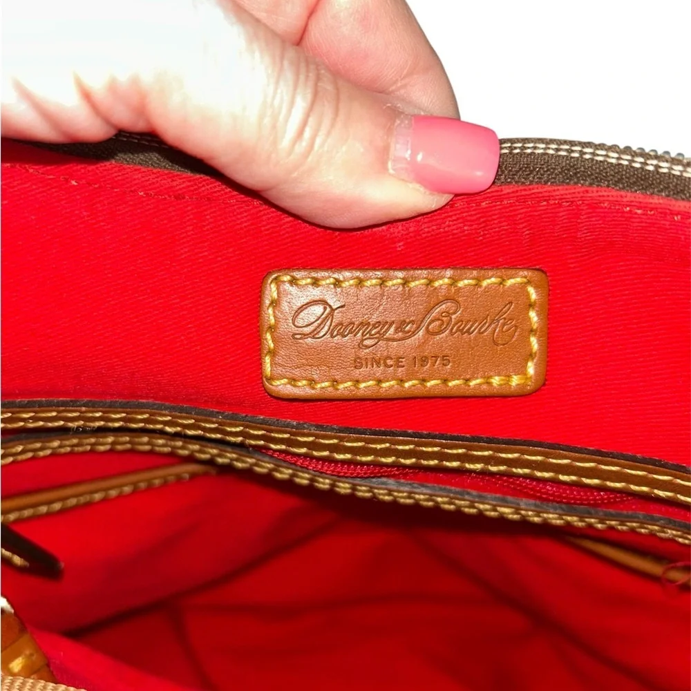 Dooney & Bourke Navy and Tan Hobo Bag